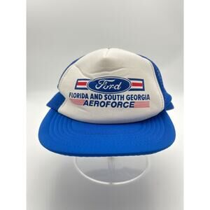 Vintage Ford Aeroforce Florida Georgia Car Mechanic Mesh Trucker Snapback Hat